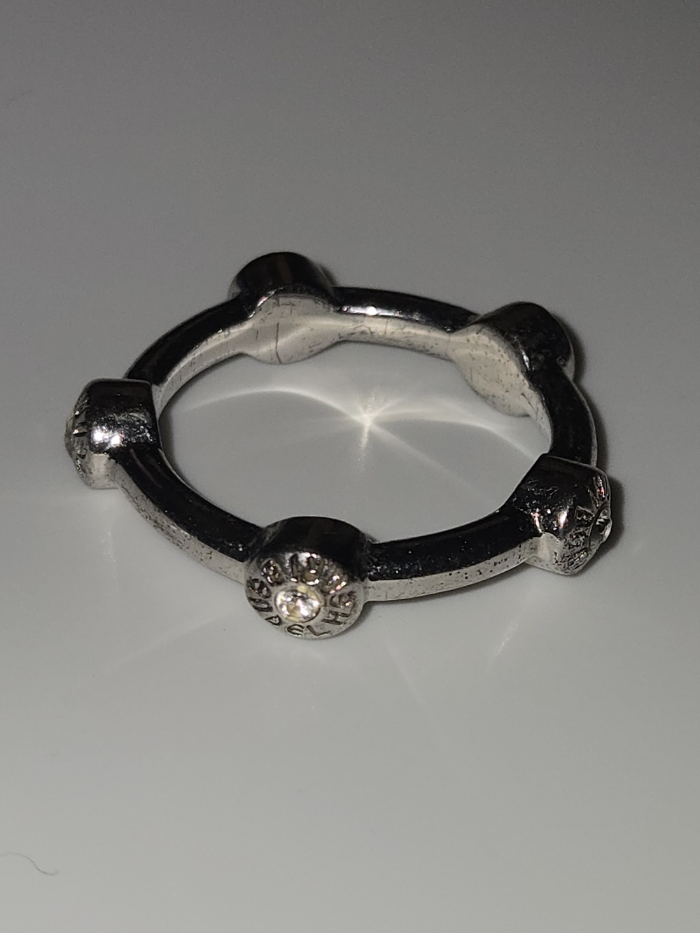 Henri Bendel Silver Accent Ring with Crystal